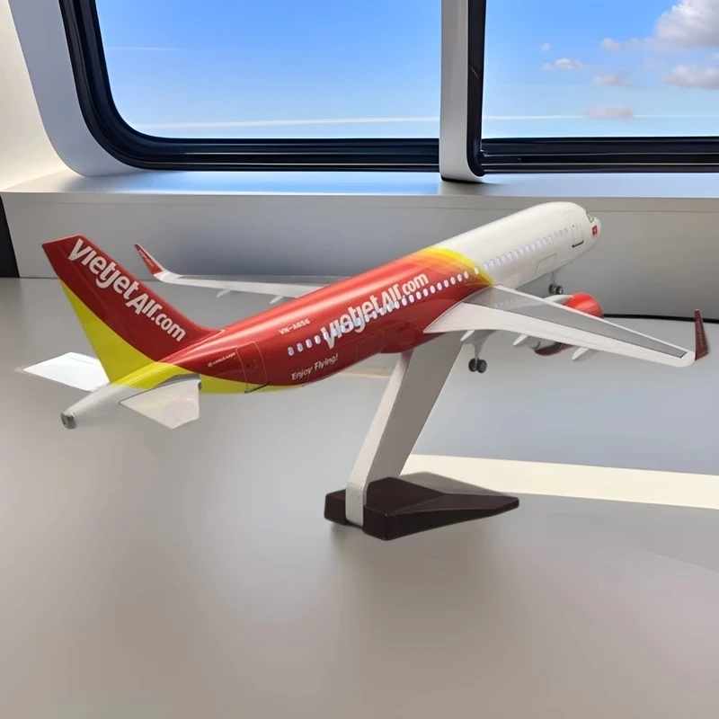 1:80 Scale Plane A320 Vietjet Air Airplane Model With Wheels And Lights Resin Toys Boys Kids Aircraft Collected Gift By Aviation
1:80 Scale Plane A320 Vietjet Air Airplane Model With Wheels And Lights Resin Toys Boys Kids Aircraft Collected Gift By Aviation