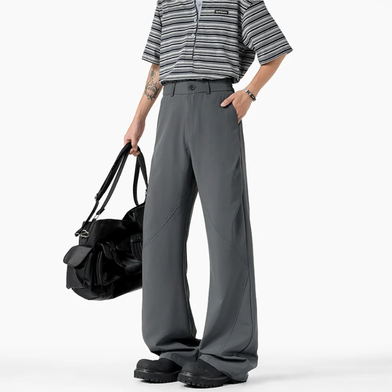 Summer Ice Silk Flare Formal Pants Men Business Elastic Waist Suit Trousers Male Spring Office Workwear Pants Plus Size M-5XL
Summer Ice Silk Flare Formal Pants Men Business Elastic Waist Suit Trousers Male Spring Office Workwear Pants Plus Size M-5XL