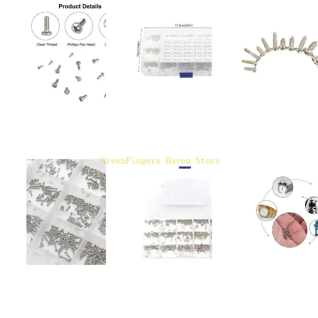 F68D Small Screws Self-Tapping Screws Tiny Mini Screws Kits for Repair Glasses Watchs
F68D Small Screws Self-Tapping Screws Tiny Mini Screws Kits for Repair Glasses Watchs