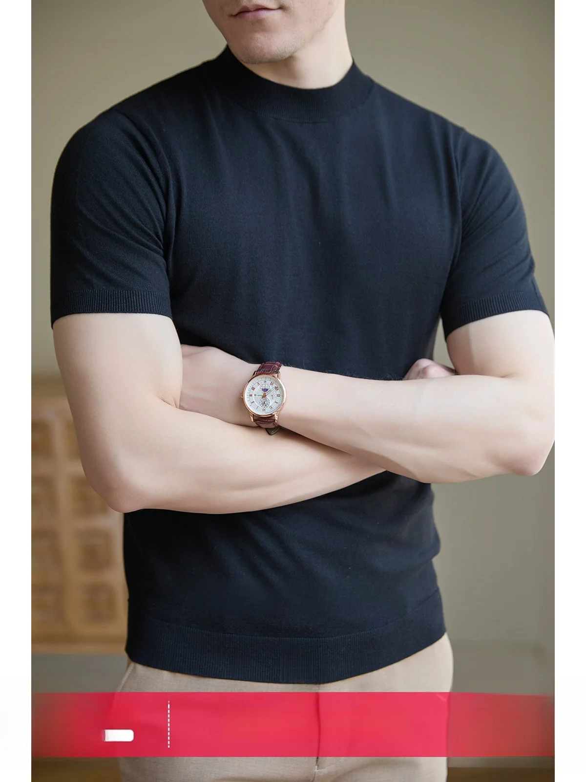 Uader Men's Knitted Short Sleeve T-Shirt Casual Lightweight Wool Blend round Neck Top for Summer Fashion Urban Style
Uader Men's Knitted Short Sleeve T-Shirt Casual Lightweight Wool Blend round Neck Top for Summer Fashion Urban Style