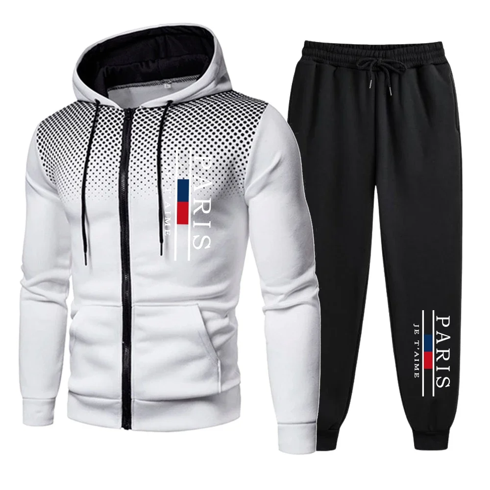 Mens Tracksuits Fashion Print Casual Round Dot Zipper Jacket+Jogging Pants Set Daily Hooded Sweatshirt Street Clothing Hot Sale
Mens Tracksuits Fashion Print Casual Round Dot Zipper Jacket+Jogging Pants Set Daily Hooded Sweatshirt Street Clothing Hot Sale