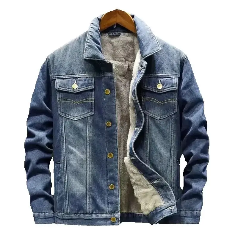 Winter Men's Thicker Warm Jacket Top Denim Jacket Padded
Winter Men's Thicker Warm Jacket Top Denim Jacket Padded