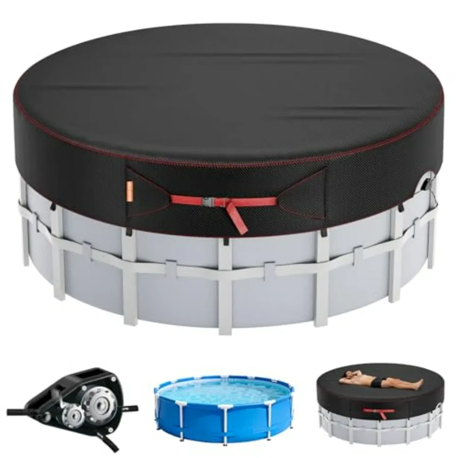 Above ground pool cover for 22 ft round pools, solar thermal cover made of UV-resistant blue polyethylene with windproof rope t
Above ground pool cover for 22 ft round pools, solar thermal cover made of UV-resistant blue polyethylene with windproof rope t