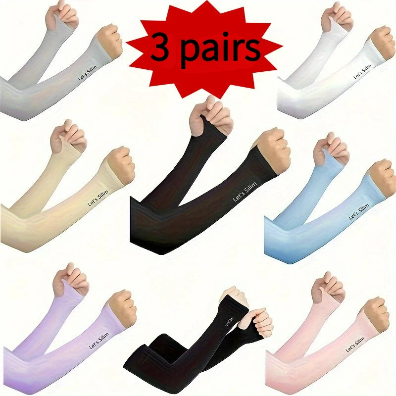 3 Pairs of Summer Arm Sleeves - Thin, Elastic, Breathable, Suitable for Outdoor Riding And, Ideal for Cycling And Motorcycling
3 Pairs of Summer Arm Sleeves - Thin, Elastic, Breathable, Suitable for Outdoor Riding And, Ideal for Cycling And Motorcycling