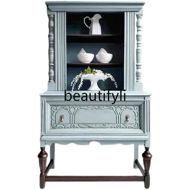 11French retro wine cabinet, locker integrated against the wall European solid wood carving flower and dining side display cabin
11French retro wine cabinet, locker integrated against the wall European solid wood carving flower and dining side display cabin