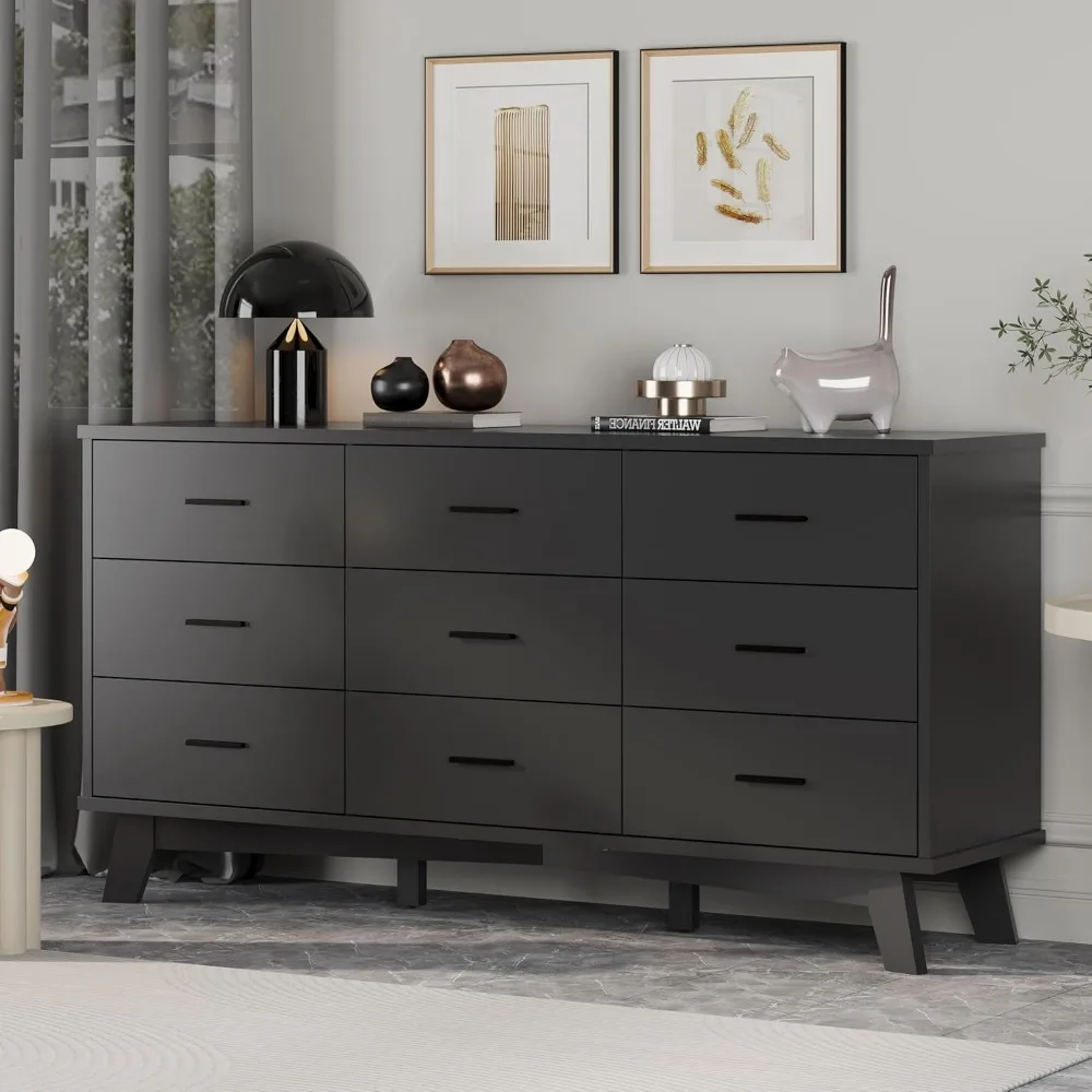 Wide Nine Drawer Wooden Dresser with X Base for Bedroom Living Room Hallway Storage
Wide Nine Drawer Wooden Dresser with X Base for Bedroom Living Room Hallway Storage