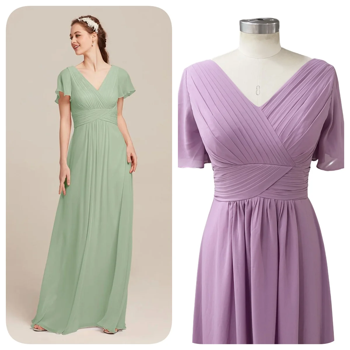 Bridesmaid Dresses Chiffon A-Line Floor-Length Wedding guest Dresses with Pleats 2024
Bridesmaid Dresses Chiffon A-Line Floor-Length Wedding guest Dresses with Pleats 2024