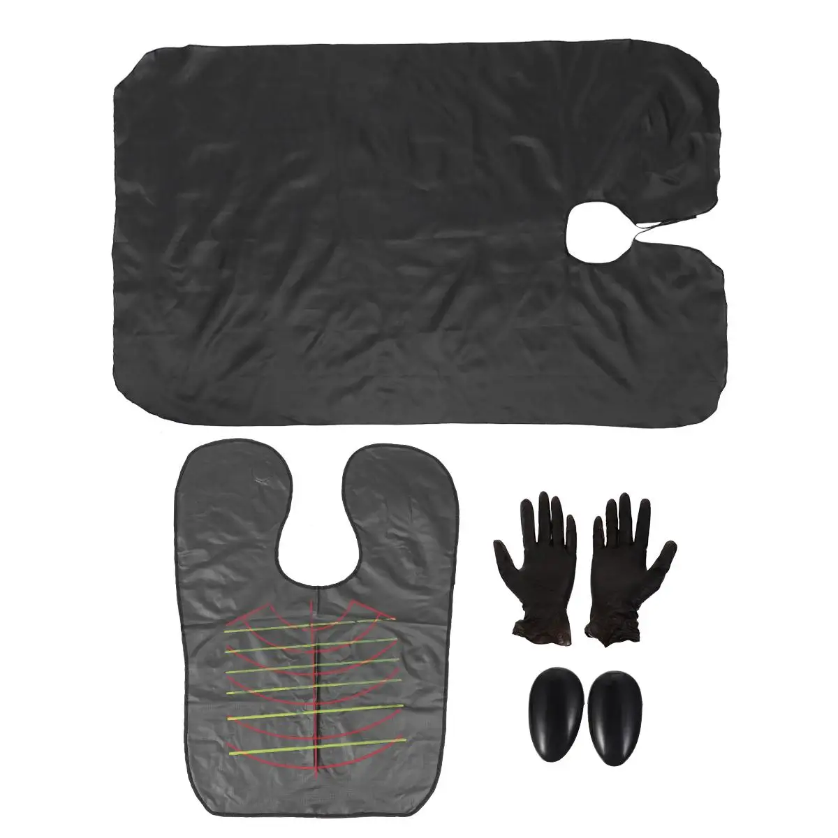 4Pcs Hair Coloring Cape Ear Covers Cutting Dyeing Tinting Kit Professional Salon Use Reusable Plastic Oxford Hairdress Tools
4Pcs Hair Coloring Cape Ear Covers Cutting Dyeing Tinting Kit Professional Salon Use Reusable Plastic Oxford Hairdress Tools