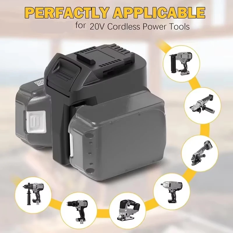 2 in 1 Portable Battery Adapter for Makita 18V Battery to Replacement for Dewalt/Makita/Milwaukee 18V Cordless Tool Longer
2 in 1 Portable Battery Adapter for Makita 18V Battery to Replacement for Dewalt/Makita/Milwaukee 18V Cordless Tool Longer