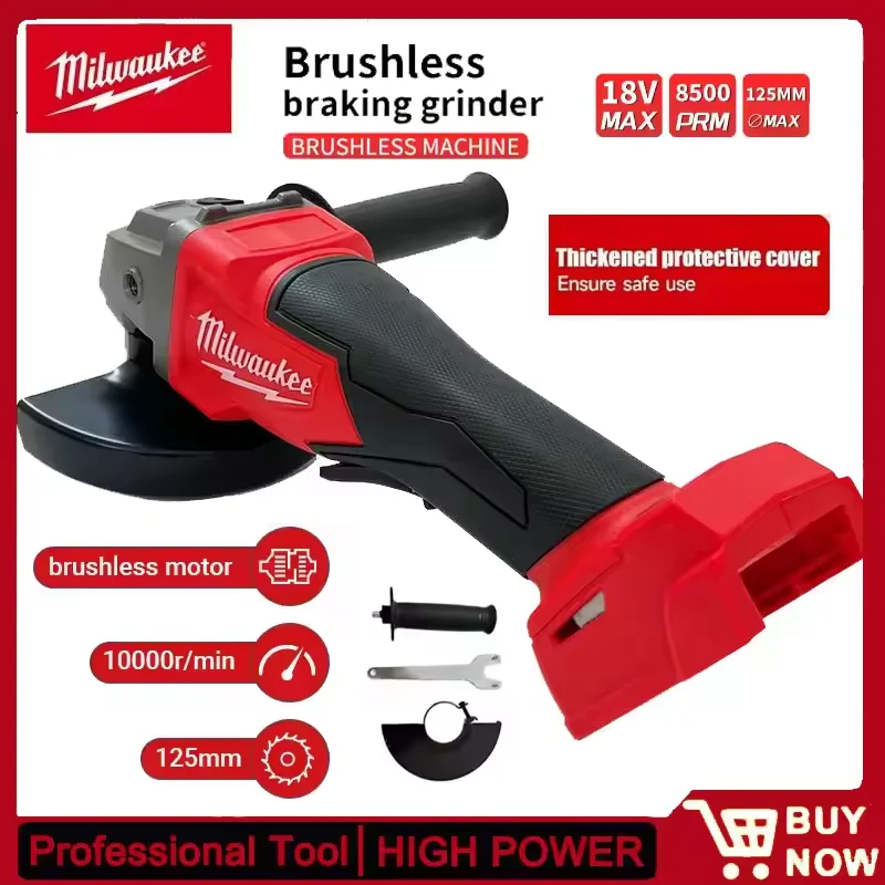 100%NEW Milwaukee 125mm Brushless High Power Angle Grinder Electric Wireless Polishing Variable Speed Cutting Cutting Power Tool 
100%NEW Milwaukee 125mm Brushless High Power Angle Grinder Electric Wireless Polishing Variable Speed Cutting Cutting Power Tool