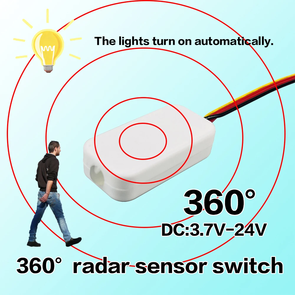 12 В-24 В мини-радарный сенсорный переключатель светодиодное освещение интеллектуальный контроллер скрытый датчик задержки включения/выключения 30 секунд автоматическое выключение
12 В-24 В мини-радарный сенсорный переключатель светодиодное освещение интеллектуальный контроллер скрытый датчик задержки включения/выключения 30 секунд автоматическое выключение