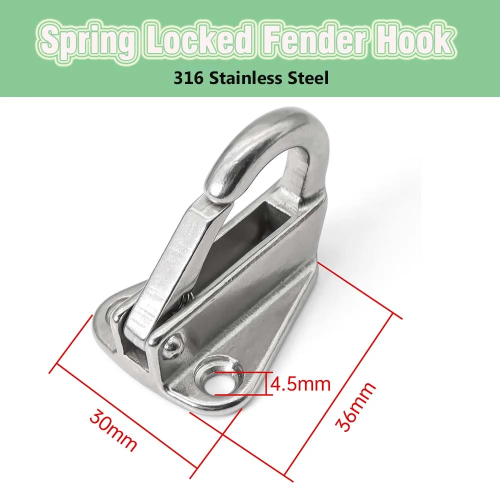 1 Piece Marine Boat Fending Hooks Spring Clip Sail Tug Fender Hook Snap Attach Rope Fender Eye Hooks 316 Stainless Steel
1 Piece Marine Boat Fending Hooks Spring Clip Sail Tug Fender Hook Snap Attach Rope Fender Eye Hooks 316 Stainless Steel