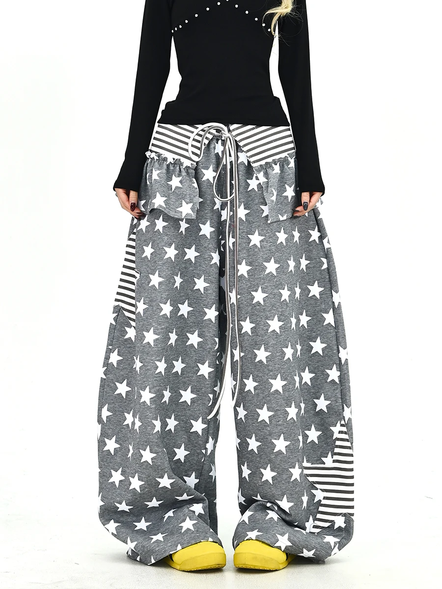 Свободные женские брюки-палаццо с принтом звезд, весна 2026, новинка, повседневные, в корейском уличном стиле
Свободные женские брюки-палаццо с принтом звезд, весна 2026, новинка, повседневные, в корейском уличном стиле