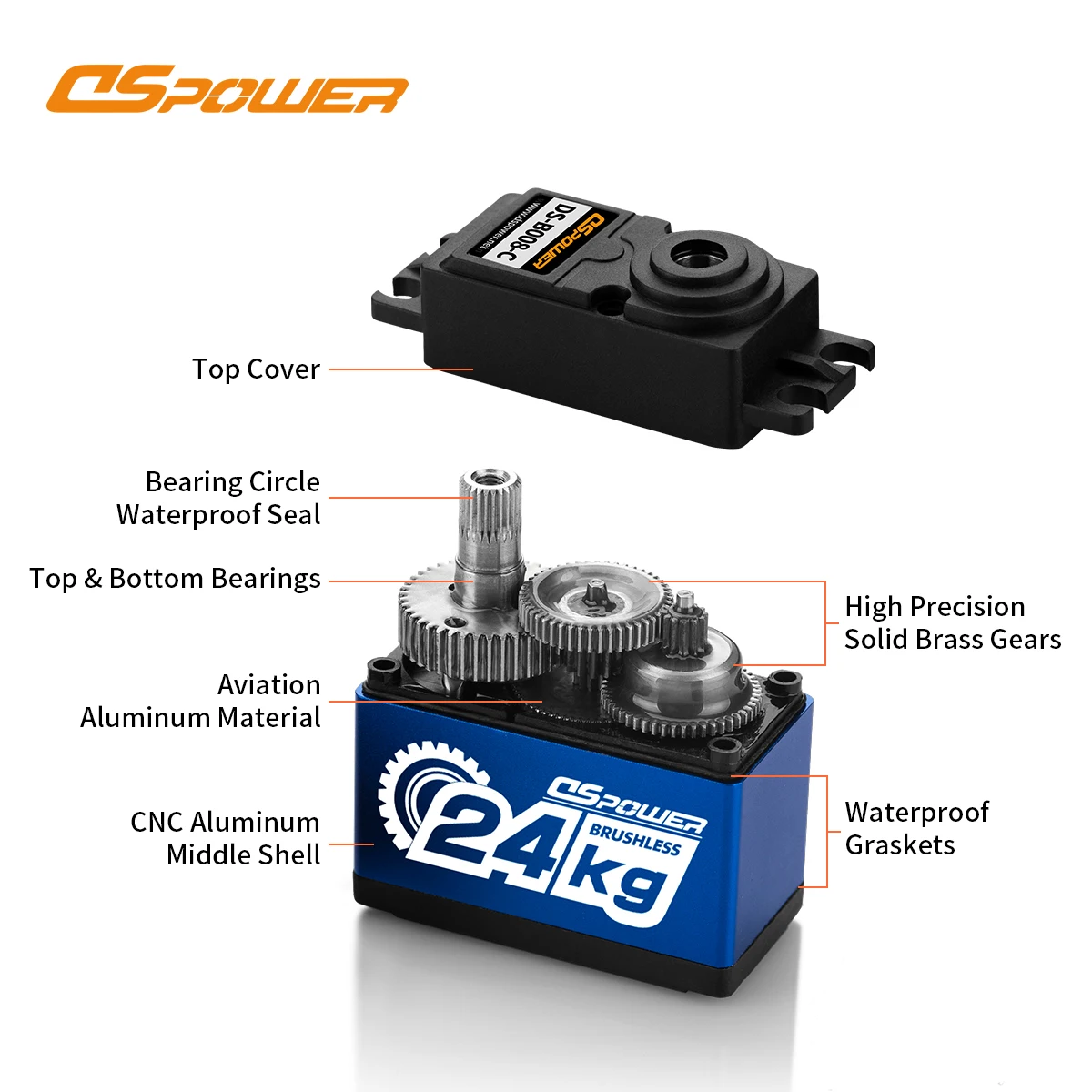 DSpower 24 кг с металлической шестерней, водонепроницаемый бесщеточный двигатель, высокоскоростной цифровой сервопривод с большим крутящим моментом 180 ° Аксессуары для радиоуправляемых автомобилей 1/8 1/10
DSpower 24 кг с металлической шестерней, водонепроницаемый бесщеточный двигатель, высокоскоростной цифровой сервопривод с большим крутящим моментом 180 ° Аксессуары для радиоуправляемых автомобилей 1/8 1/10