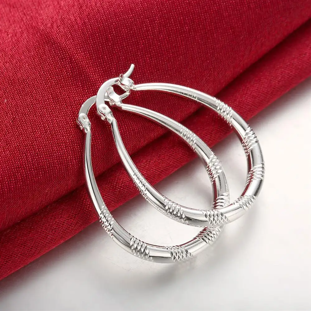 Factory Direct High Quality 925 Sterling Silver Earrings For Women Jewelry 3cm Circle Hoop Lady Party Christmas Gift
Factory Direct High Quality 925 Sterling Silver Earrings For Women Jewelry 3cm Circle Hoop Lady Party Christmas Gift