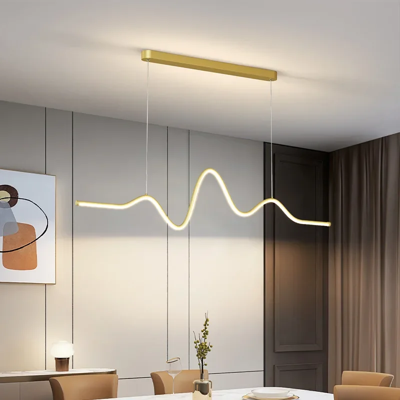 Wave Line Kitchen Island Restaurant Pendant Light Modern Minimalist LED Aluminum Chandelier Hanging Lamp Indoor Home Lighting
Wave Line Kitchen Island Restaurant Pendant Light Modern Minimalist LED Aluminum Chandelier Hanging Lamp Indoor Home Lighting