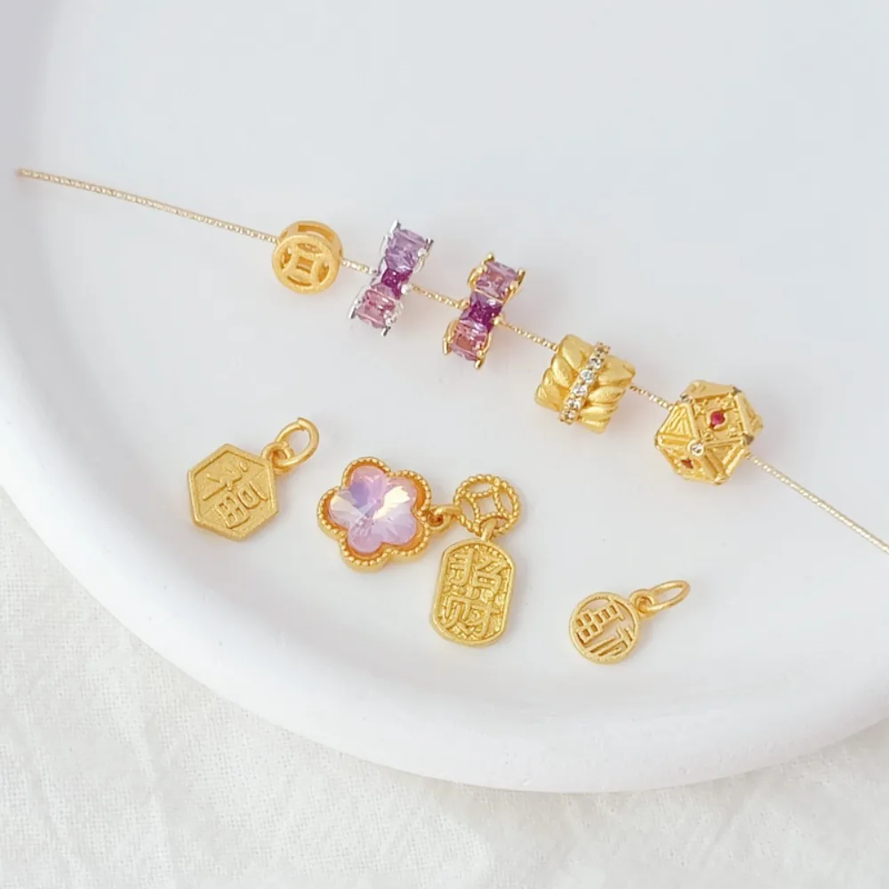 Sand Gold Copper Coins "Fu" Characters Attracting Wealth Good Fortune Interlocking Beads DIY Handcrafted Bracelet Accessories
Sand Gold Copper Coins "Fu" Characters Attracting Wealth Good Fortune Interlocking Beads DIY Handcrafted Bracelet Accessories