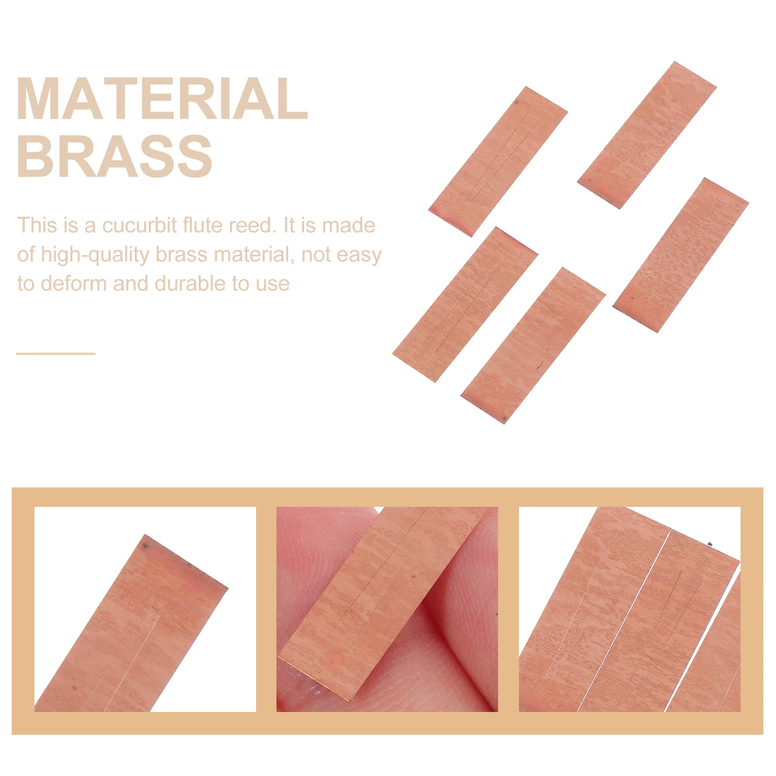 5Pcs High Quality Brass Cucurbit Flute Reeds For Sound Enhancement Musical Instrument Parts Accessories 
5Pcs High Quality Brass Cucurbit Flute Reeds For Sound Enhancement Musical Instrument Parts Accessories