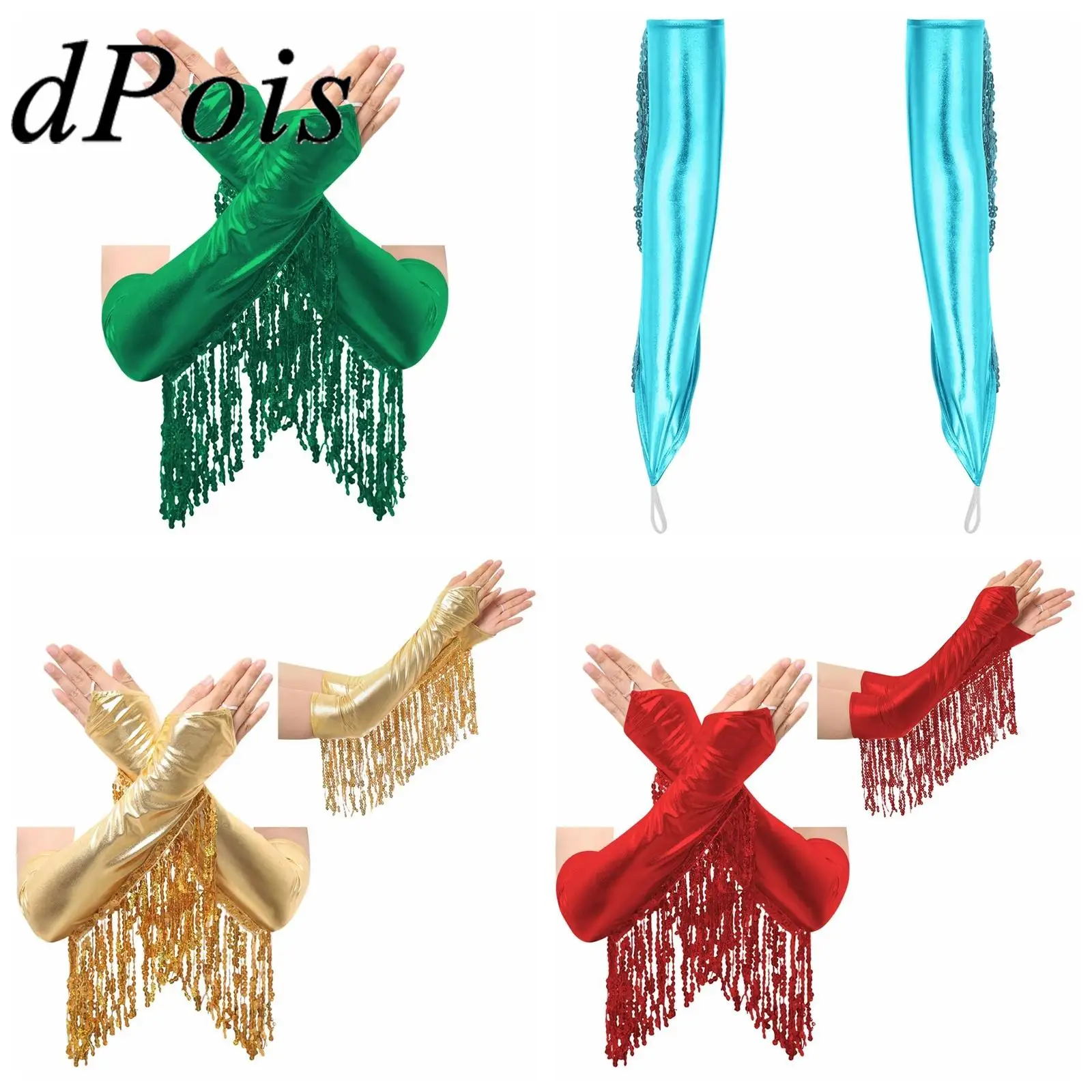 Взрослые блестящие металлические перчатки с кисточками и блестками длиной до локтя без пальцев с длинными перчатками, вечерние варежки для сценической оперы, косплея
Взрослые блестящие металлические перчатки с кисточками и блестками длиной до локтя без пальцев с длинными перчатками, вечерние варежки для сценической оперы, косплея