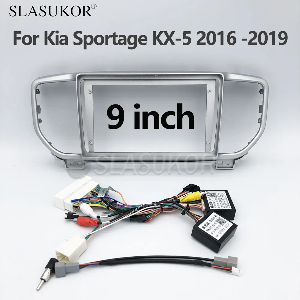 9 INCH Double Din Car Radio Fascia Frame For KIA Sportage KX5 KX-5 2015 2016 - 2019 Cable Canbus Trim Dashboard Panel Kit
9 INCH Double Din Car Radio Fascia Frame For KIA Sportage KX5 KX-5 2015 2016 - 2019 Cable Canbus Trim Dashboard Panel Kit
