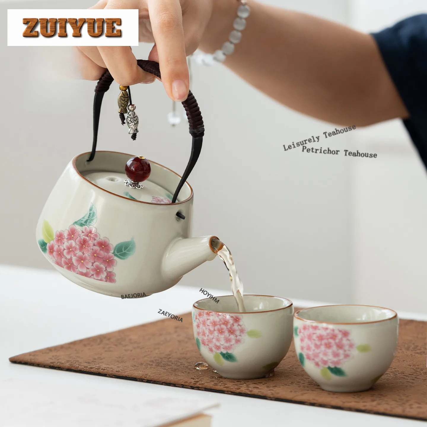 Hand Painted Hydrangea Tea Set Complete Set Handmade Tea Ceremony Set Teapot And Tea Cup Set Tableware Supplies Decoration
Hand Painted Hydrangea Tea Set Complete Set Handmade Tea Ceremony Set Teapot And Tea Cup Set Tableware Supplies Decoration