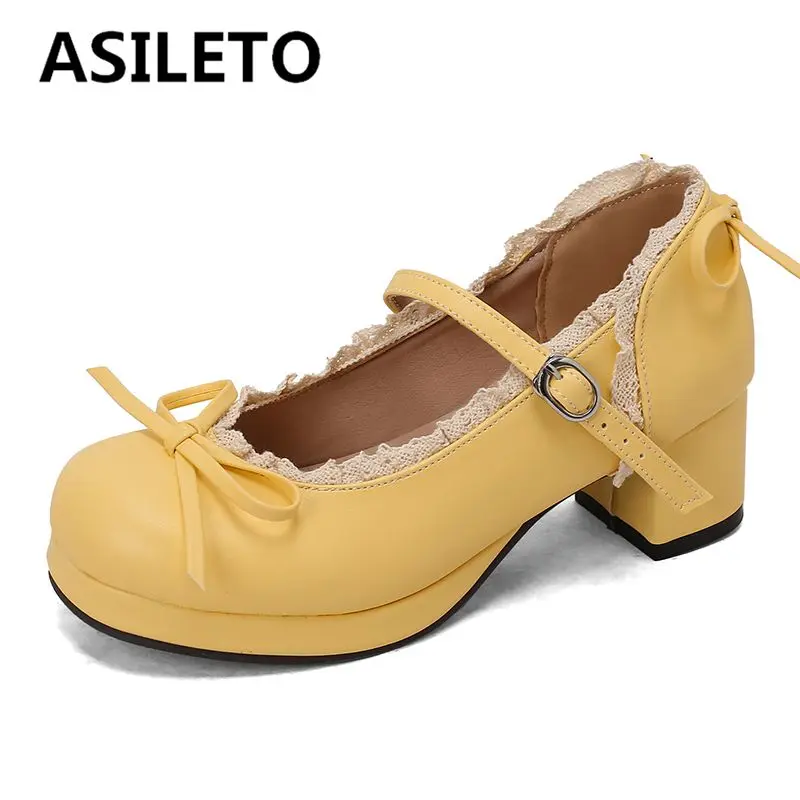 ASILETO Design Lolita Style Sweet Женские туфли-лодочки с круглым носком и блочным каблуком 5 см, платформа 1,5 см, ремешок с пряжкой и бантом, большие размеры 43 44 45
ASILETO Design Lolita Style Sweet Женские туфли-лодочки с круглым носком и блочным каблуком 5 см, платформа 1,5 см, ремешок с пряжкой и бантом, большие размеры 43 44 45