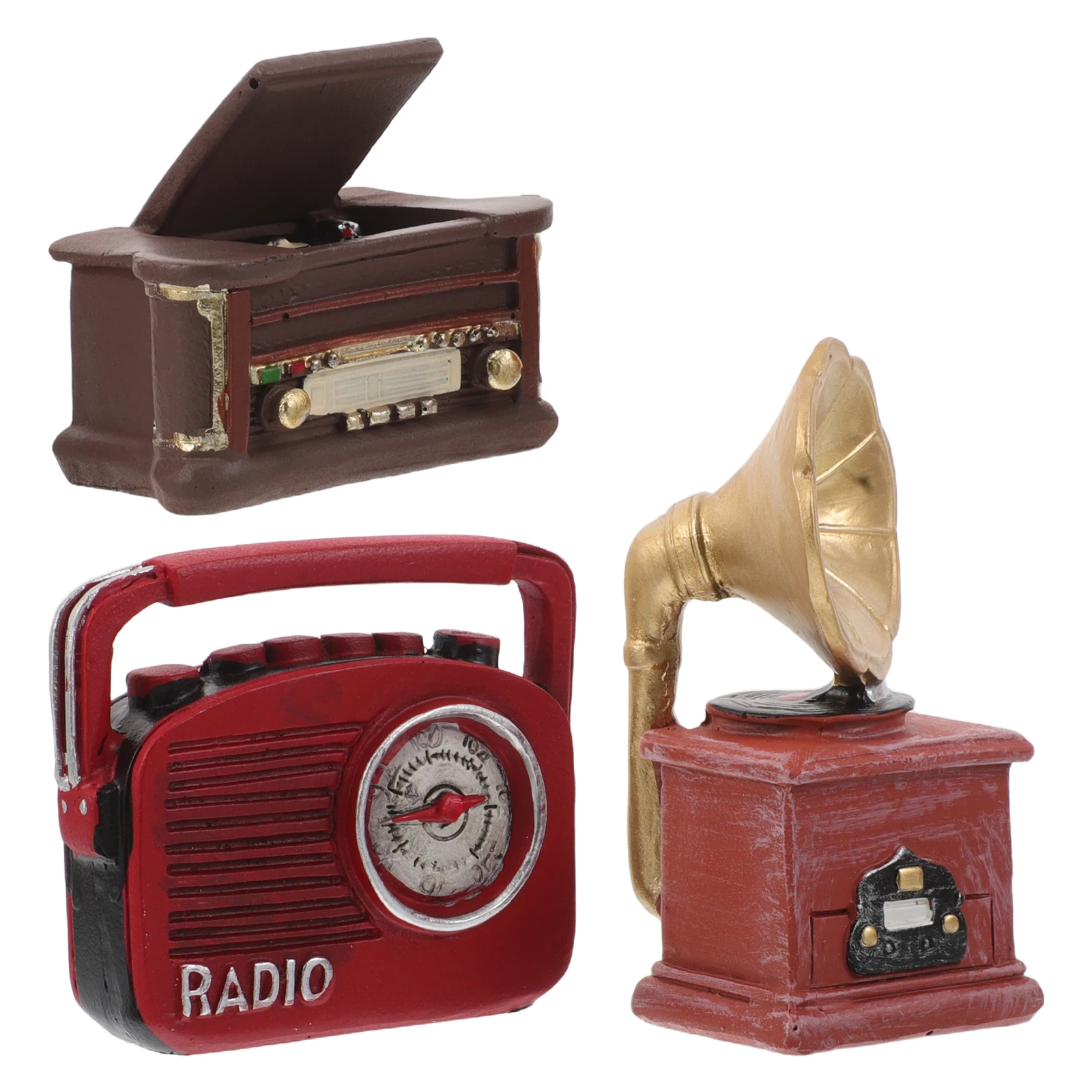 1 Set Retro Phonograph Resin Handicraft Vintage Mini Record Player Decor For Bookshelf Table Centerpiece house Fairy Garden
1 Set Retro Phonograph Resin Handicraft Vintage Mini Record Player Decor For Bookshelf Table Centerpiece house Fairy Garden