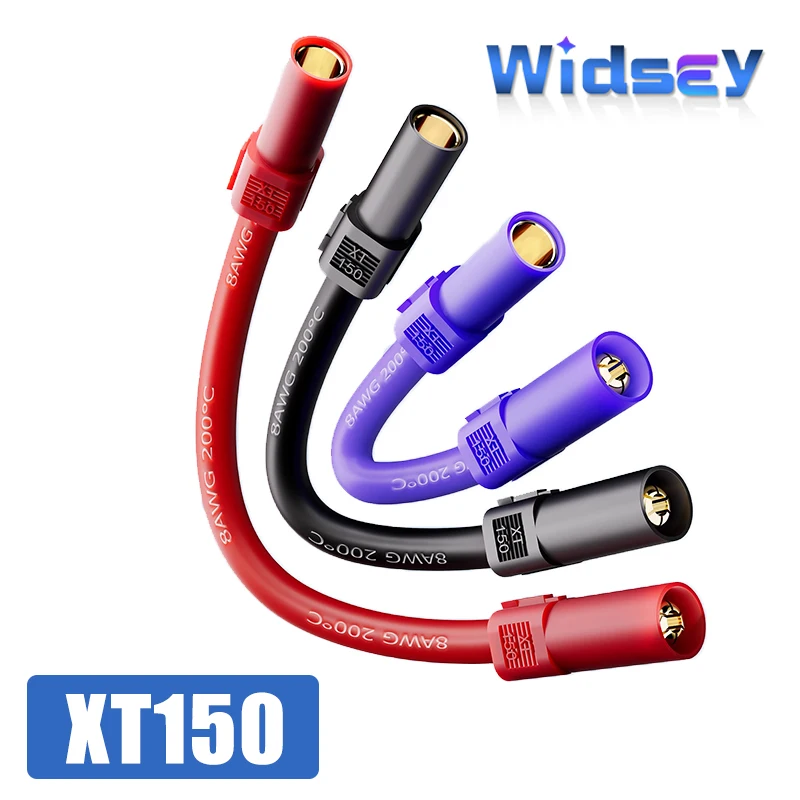 XT150 Lithium Battery Connecting Line High Current 8AWG 10AWG Male To Female XT150-F/M Double Head Extended Silicone Wire 10cm
XT150 Lithium Battery Connecting Line High Current 8AWG 10AWG Male To Female XT150-F/M Double Head Extended Silicone Wire 10cm