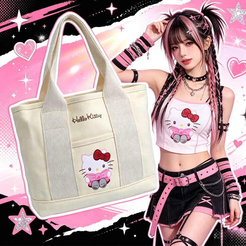 Портативная модная сумка через плечо Hello Kitty, холщовая сумка-тоут с мультяшным принтом, маленькая сумка с принтом для женщин, милая мультяшная сумка Kuromi
Портативная модная сумка через плечо Hello Kitty, холщовая сумка-тоут с мультяшным принтом, маленькая сумка с принтом для женщин, милая мультяшная сумка Kuromi