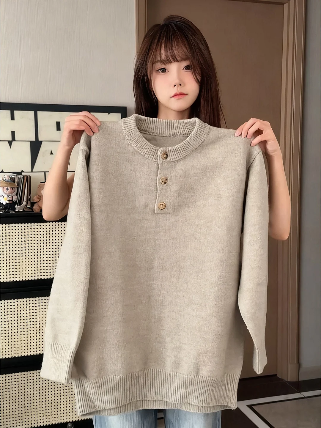 American Retro Henry Collar Sweater Men Women Sle Lazy High End Knitted Cleanfit Couple Top Casual Loose Fit Long Sve
American Retro Henry Collar Sweater Men Women Sle Lazy High End Knitted Cleanfit Couple Top Casual Loose Fit Long Sve