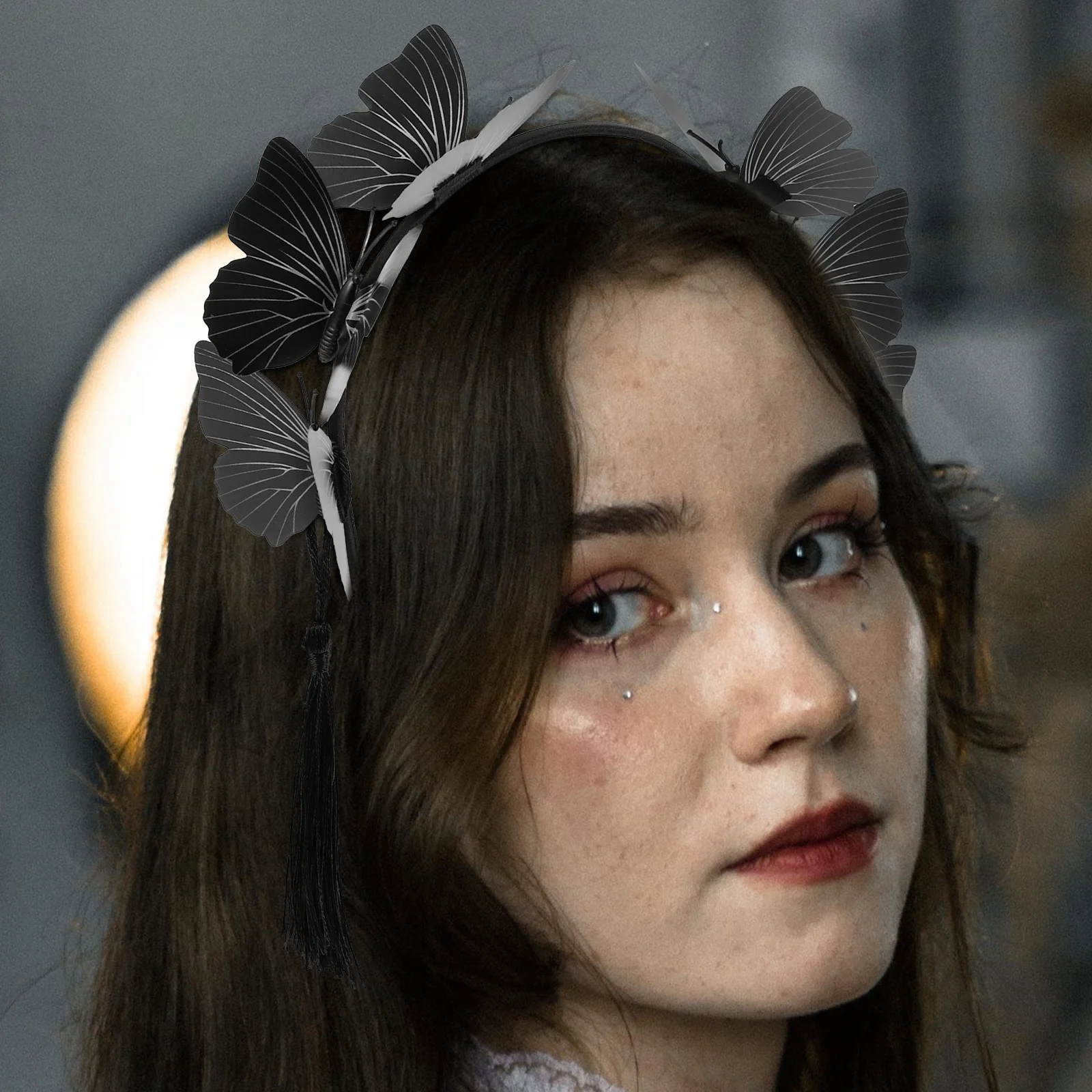 1Pcs Gothic Tassel Hair Hoop Black Lightweight Comfortable Women Headdress Party Cosplay Hairband Festival Hair Accessory
1Pcs Gothic Tassel Hair Hoop Black Lightweight Comfortable Women Headdress Party Cosplay Hairband Festival Hair Accessory