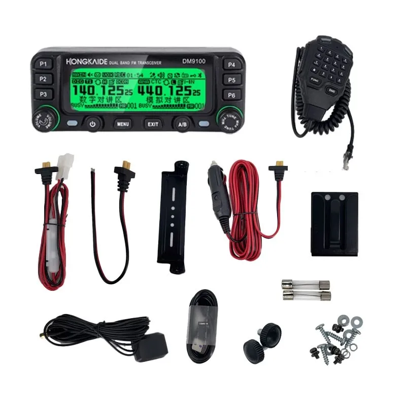 DM9100 Vehicle Walkie Talkie 136-174MHz/400-470MHz DMR UHF/VHF Dual Band 25W FM Transceiver GPS
DM9100 Vehicle Walkie Talkie 136-174MHz/400-470MHz DMR UHF/VHF Dual Band 25W FM Transceiver GPS