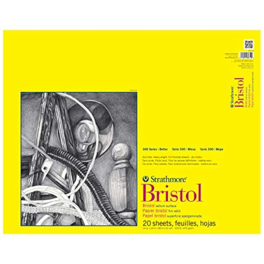 300 Series Tape Bound Bristol Pad, 100 lb. Vellum Surface, 19 X 24 inches, White, 20 Sheets 342-119
300 Series Tape Bound Bristol Pad, 100 lb. Vellum Surface, 19 X 24 inches, White, 20 Sheets 342-119