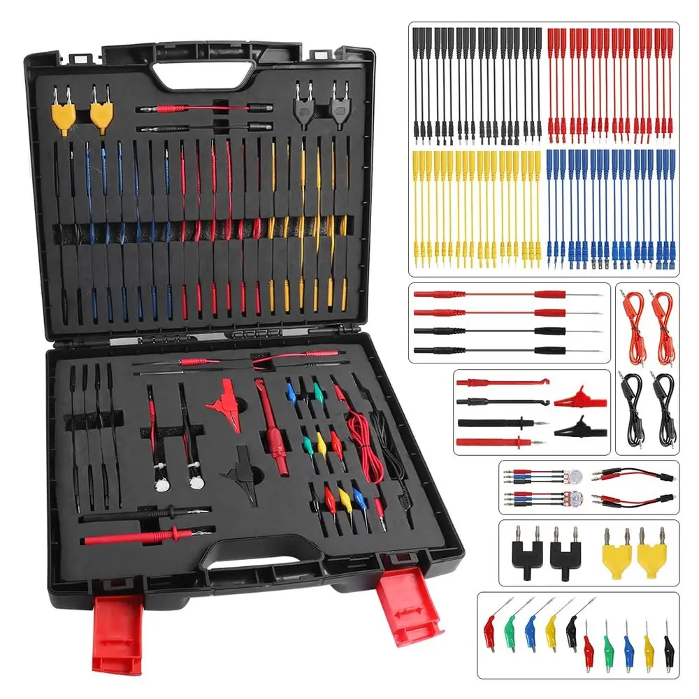 104-Piece Multifunction Test Lead Kit with Alligator Clips for Efficient Electrical and Automotive Diagnostics
104-Piece Multifunction Test Lead Kit with Alligator Clips for Efficient Electrical and Automotive Diagnostics