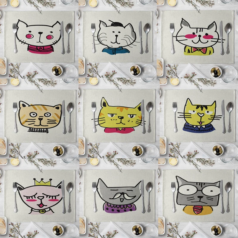 Kawaii кошачьи салфетки, хлопковый льняной коврик, коврики для обеденного стола, подставка для чашек, коврики для чашек, узор, кухонный коврик для столовых приборов, домашний декор
Kawaii кошачьи салфетки, хлопковый льняной коврик, коврики для обеденного стола, подставка для чашек, коврики для чашек, узор, кухонный коврик для столовых приборов, домашний декор