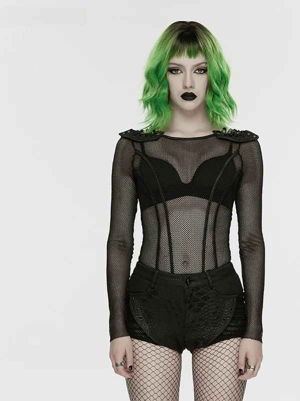 PUNKRAVE Dark Punk Style Low Waist Sexy Shorts Women's Hole Snake Print Knitted Patchwork Tight Casual Pants Polyester Fiber
PUNKRAVE Dark Punk Style Low Waist Sexy Shorts Women's Hole Snake Print Knitted Patchwork Tight Casual Pants Polyester Fiber