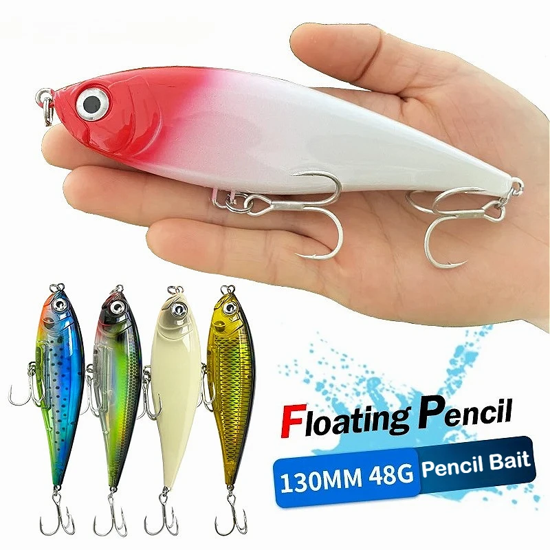 13cm 48g Saltwater Long Casting Wobblers Trout Fishing Pesca Trolling Hard Bait Inshore Twitchbait Pencil Twitch Fishing Lures
13cm 48g Saltwater Long Casting Wobblers Trout Fishing Pesca Trolling Hard Bait Inshore Twitchbait Pencil Twitch Fishing Lures