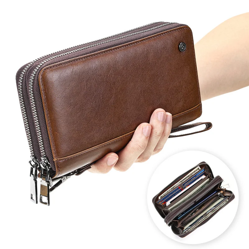 Cross-border genuine leather large-capacity multi-card slot clutch bag, high-end business long wallet for menleather wallet
Cross-border genuine leather large-capacity multi-card slot clutch bag, high-end business long wallet for menleather wallet