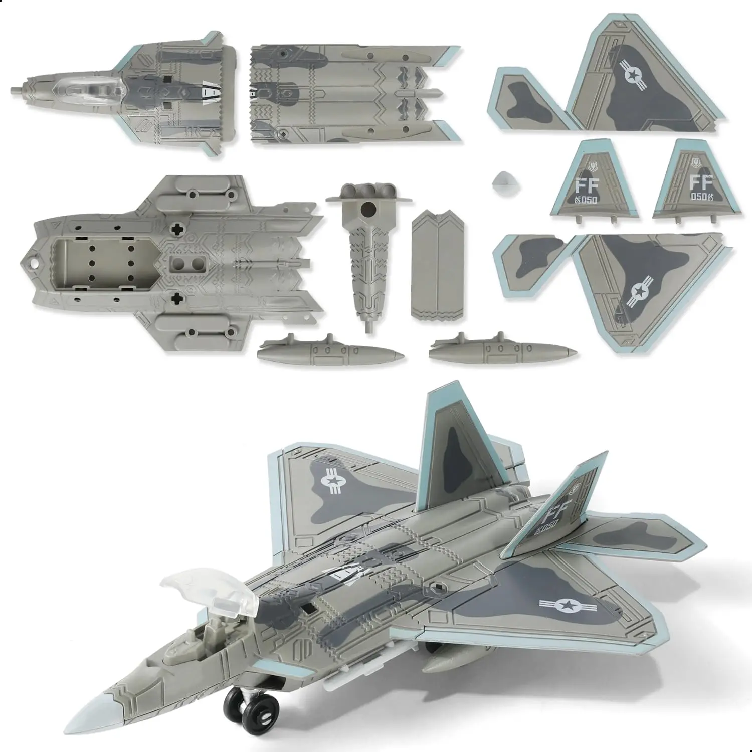 1:100 Scale F-22 Raptor Fighter Jet Quick Build Model Kit Plastic Millitary F22 Toy Airplane Assembly Model Gift for Kids
1:100 Scale F-22 Raptor Fighter Jet Quick Build Model Kit Plastic Millitary F22 Toy Airplane Assembly Model Gift for Kids