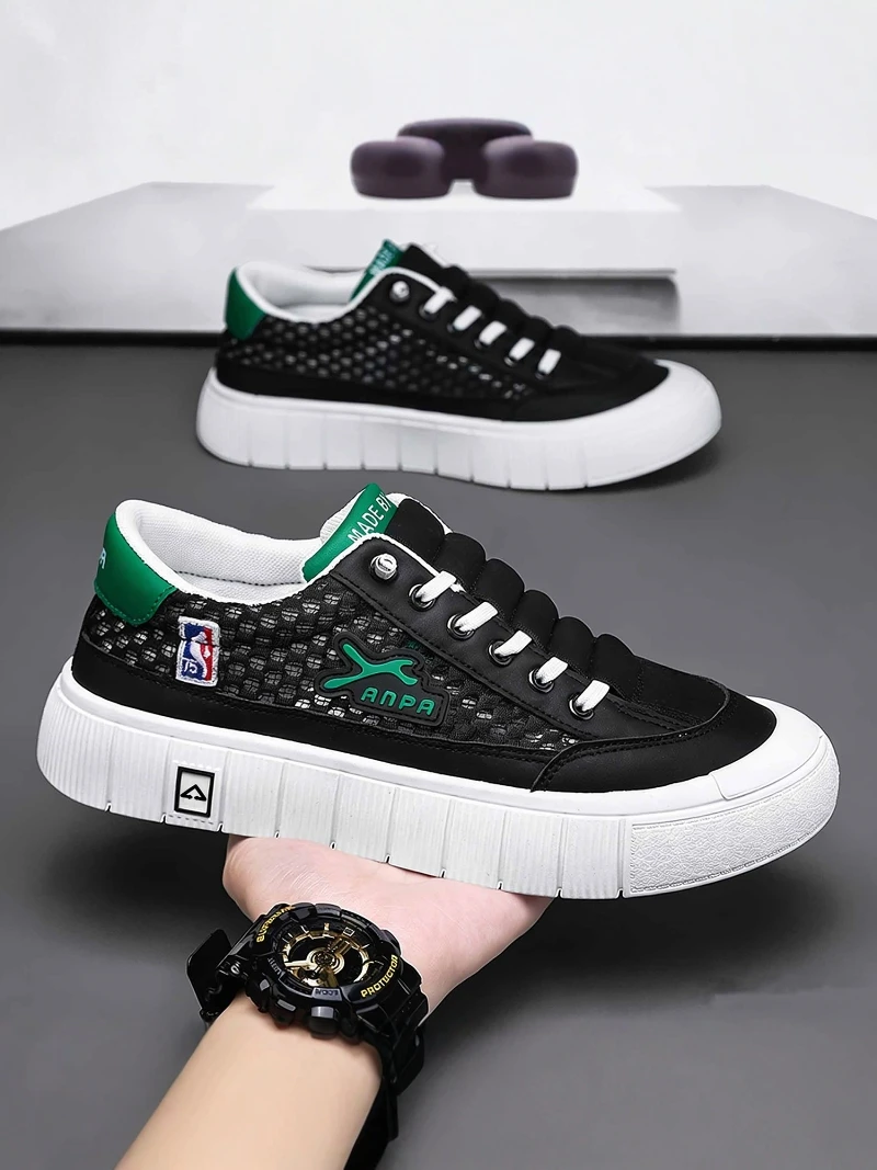 Men's Casual Breathable Hollow out Large Mesh Shoes Spring Summer New Style Thick Bottom Board Shoes Easy to Wear Sport Shoes
Men's Casual Breathable Hollow out Large Mesh Shoes Spring Summer New Style Thick Bottom Board Shoes Easy to Wear Sport Shoes