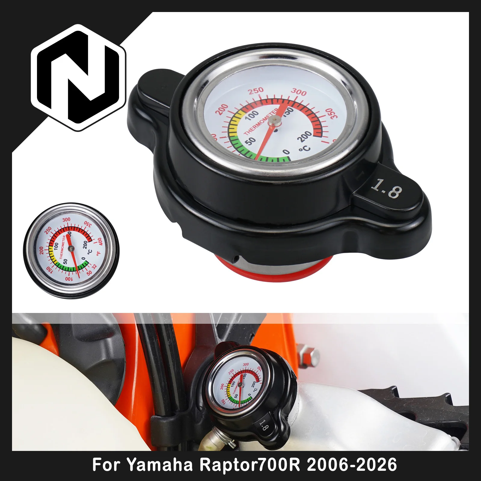 NICECNC Radiator Cap Fits For Yamaha Raptor700R 2006-2026 YFZ450R 2021-2026 Kodiak 1.8bar With Thermometer ATV Accessories
NICECNC Radiator Cap Fits For Yamaha Raptor700R 2006-2026 YFZ450R 2021-2026 Kodiak 1.8bar With Thermometer ATV Accessories