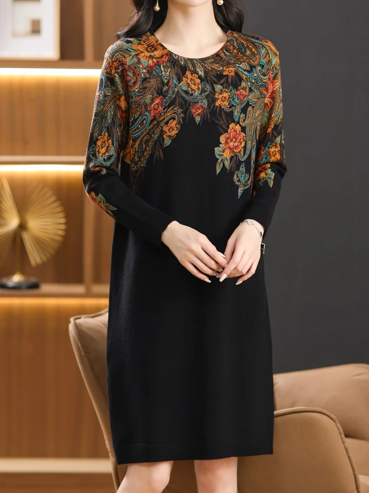 Print Long Sweaters Dress Spring Women Clothing Long Sleeve Femme Pullover Elasticity Loose Pulls Thick Sweater For Women
Print Long Sweaters Dress Spring Women Clothing Long Sleeve Femme Pullover Elasticity Loose Pulls Thick Sweater For Women