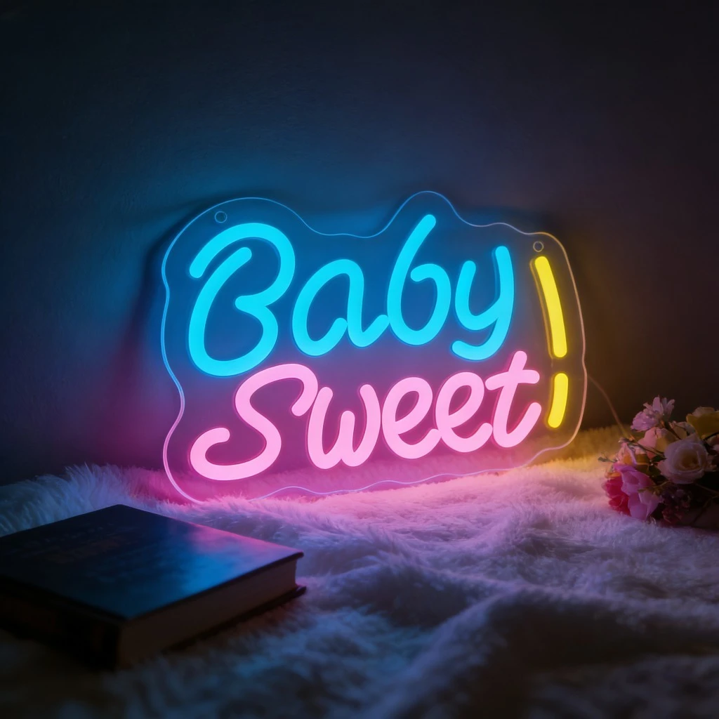 LED Neon Sign Sweet Baby Blue Pink Yellow for Bedroom Nursery Home Decoration Romantic Ambiance Wall Art Lighting Gift
LED Neon Sign Sweet Baby Blue Pink Yellow for Bedroom Nursery Home Decoration Romantic Ambiance Wall Art Lighting Gift