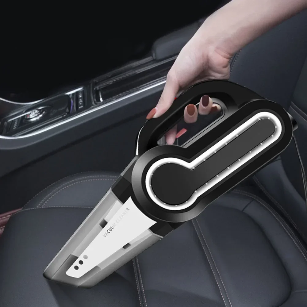 Sleek Portable Car Vacuum Cleaner with Integrated Inflator Pump Functionality and Bright LED Lighting Option Available
Sleek Portable Car Vacuum Cleaner with Integrated Inflator Pump Functionality and Bright LED Lighting Option Available