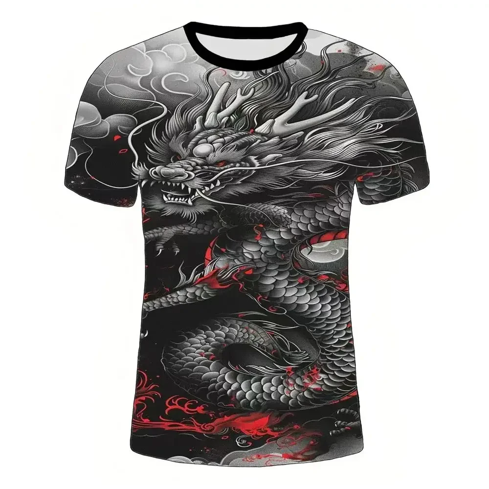 2025 Summer Fashion O-Collar 3d Printed Dragon Pattern Digital Printed T-Shirt Casual Personality Street Plus Size Loose Top
2025 Summer Fashion O-Collar 3d Printed Dragon Pattern Digital Printed T-Shirt Casual Personality Street Plus Size Loose Top