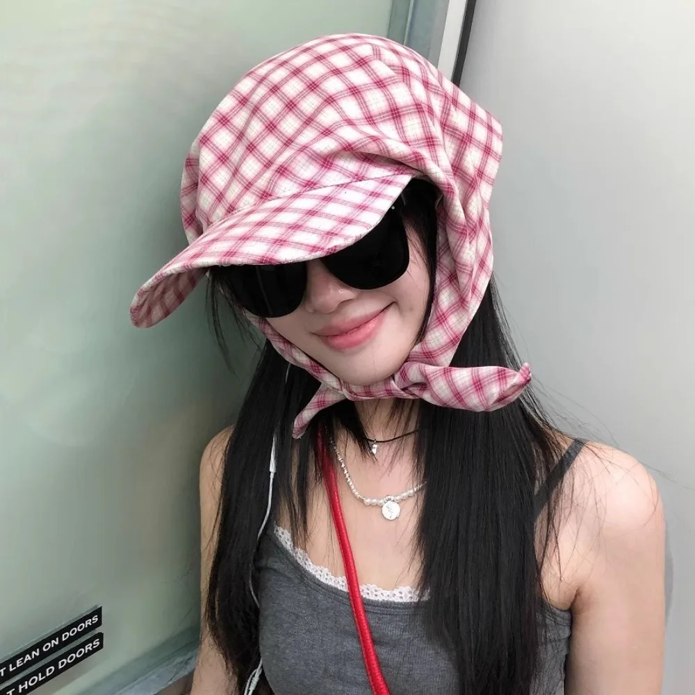 Rural Style Headscarf Baseball Hat Plaid Sun Cap Triangle Headscarf Hat Sunscreen Scarf Peaked Cap Strappy Bandana Cap Street
Rural Style Headscarf Baseball Hat Plaid Sun Cap Triangle Headscarf Hat Sunscreen Scarf Peaked Cap Strappy Bandana Cap Street