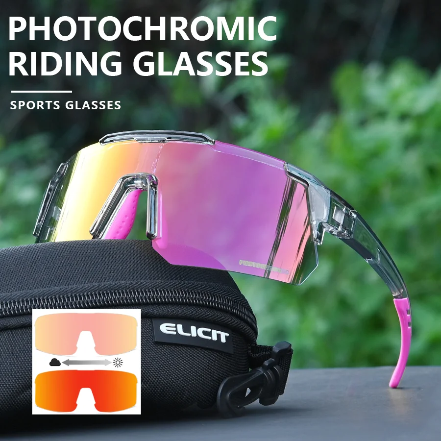 ELICIT Photochromic UV400 Protection Sunglasses Men Road Driving Bicycle Cycling Eyewear Women Ultralight Bike Running Glasses
ELICIT Photochromic UV400 Protection Sunglasses Men Road Driving Bicycle Cycling Eyewear Women Ultralight Bike Running Glasses