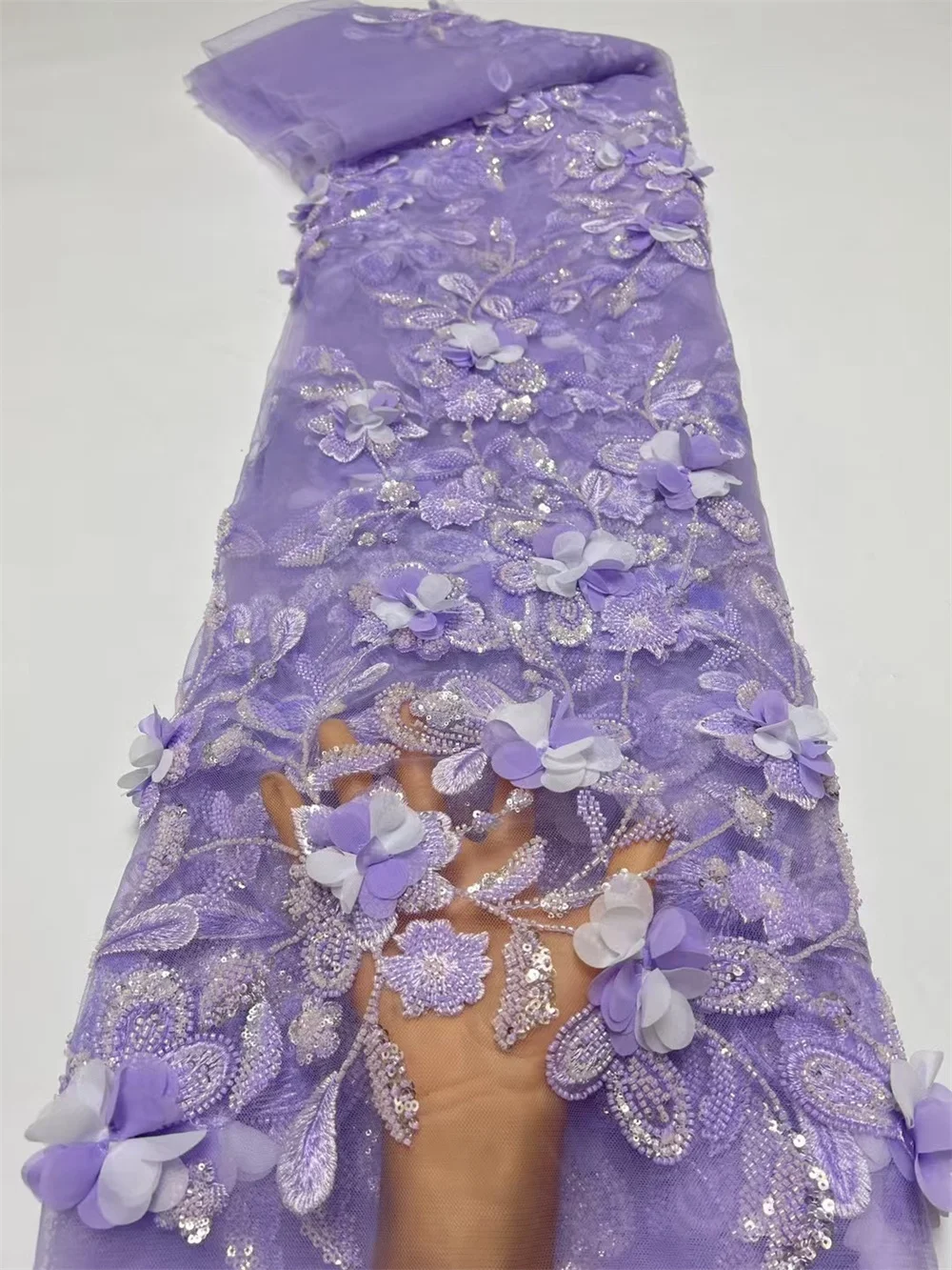 Dubai Fabric Beading Purple 3D Lace Fabric African Lace Fabric 5 Yards High Quality 2025 Beaded Fabric For Womens Dresses W492-1
Dubai Fabric Beading Purple 3D Lace Fabric African Lace Fabric 5 Yards High Quality 2025 Beaded Fabric For Womens Dresses W492-1