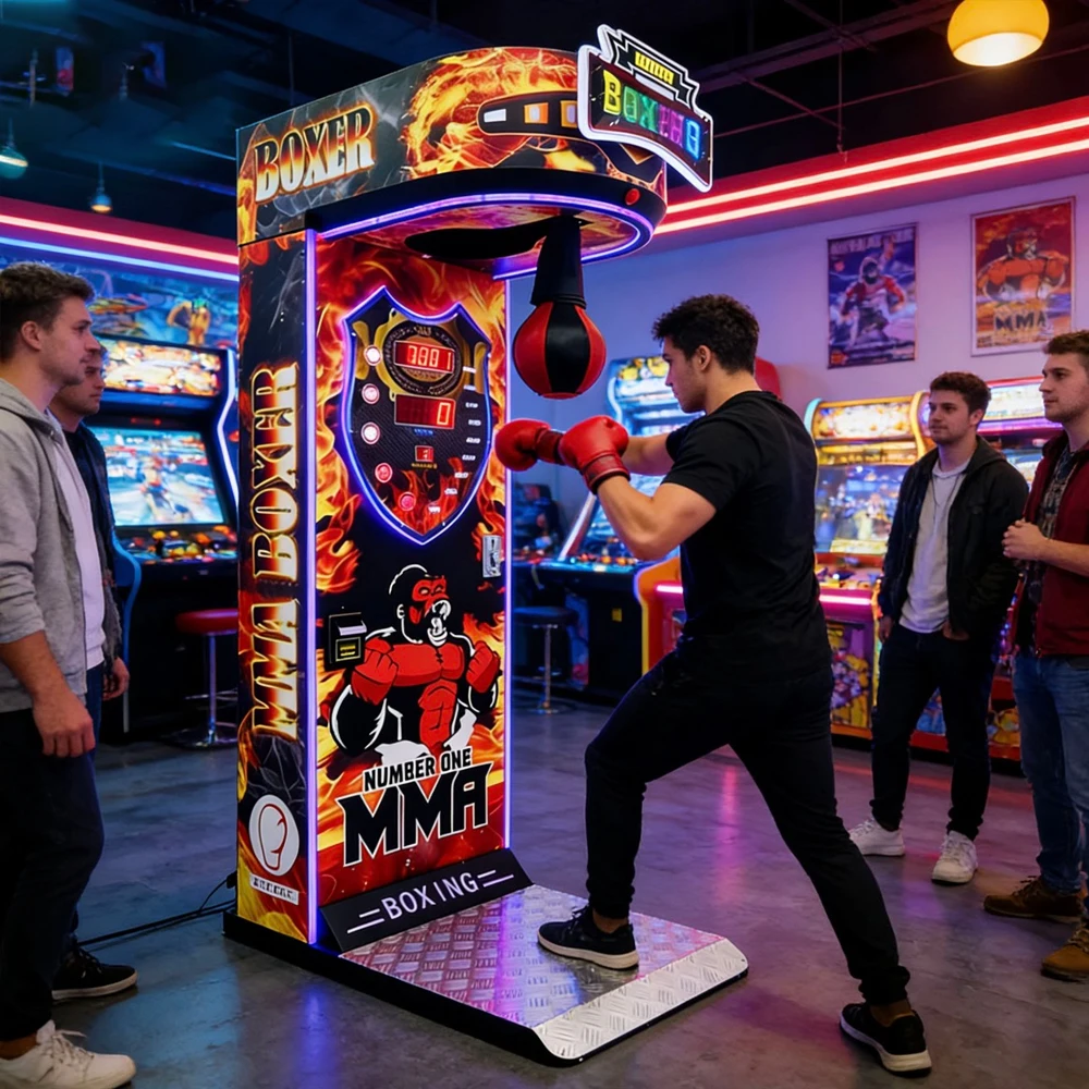 Newest Design Ultimate Electric Boxing Machine Fighting Dragon Punch 2 Model ABS/PVC Plastic Coin Operated Flashing Light 1 Year
Newest Design Ultimate Electric Boxing Machine Fighting Dragon Punch 2 Model ABS/PVC Plastic Coin Operated Flashing Light 1 Year