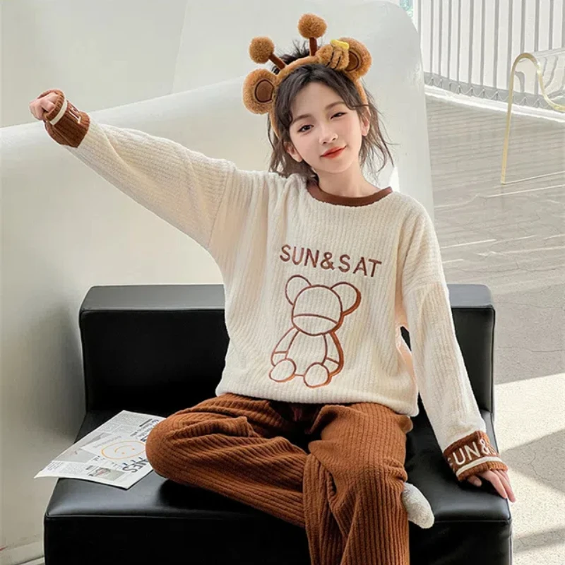 Girls' Pyjama Sets Winter Coral Velvet Loungewear Thickened Flannel Big Kids Clothing Sleepwear Cartoon Cute Homewear Set
Girls' Pyjama Sets Winter Coral Velvet Loungewear Thickened Flannel Big Kids Clothing Sleepwear Cartoon Cute Homewear Set